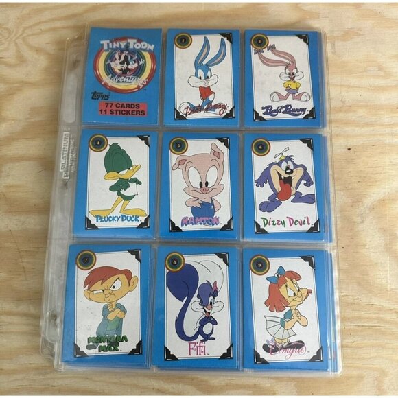 1991 Topps Tiny Toon Adventures 88 Card Set 77 Base cards & 11 stickers - Picture 1 of 9